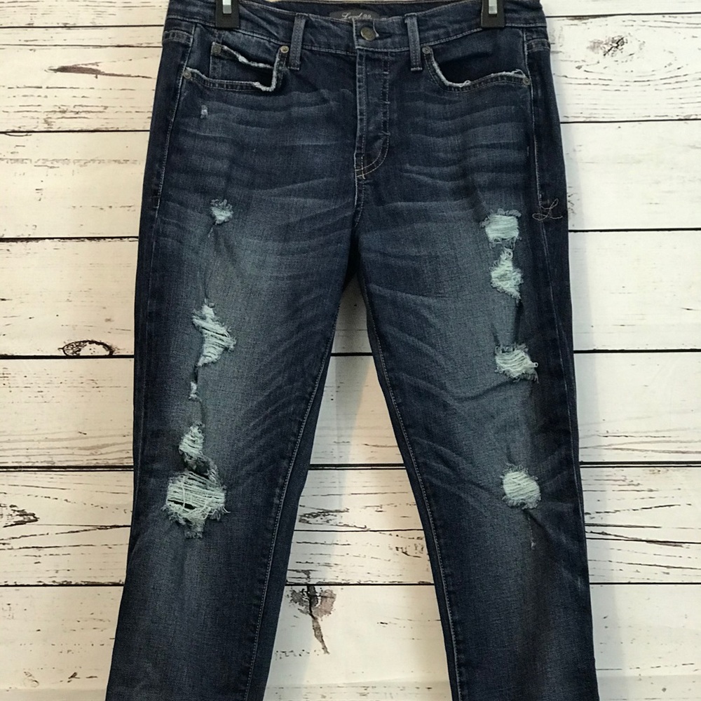 Level 99 Distressed Denim Crops